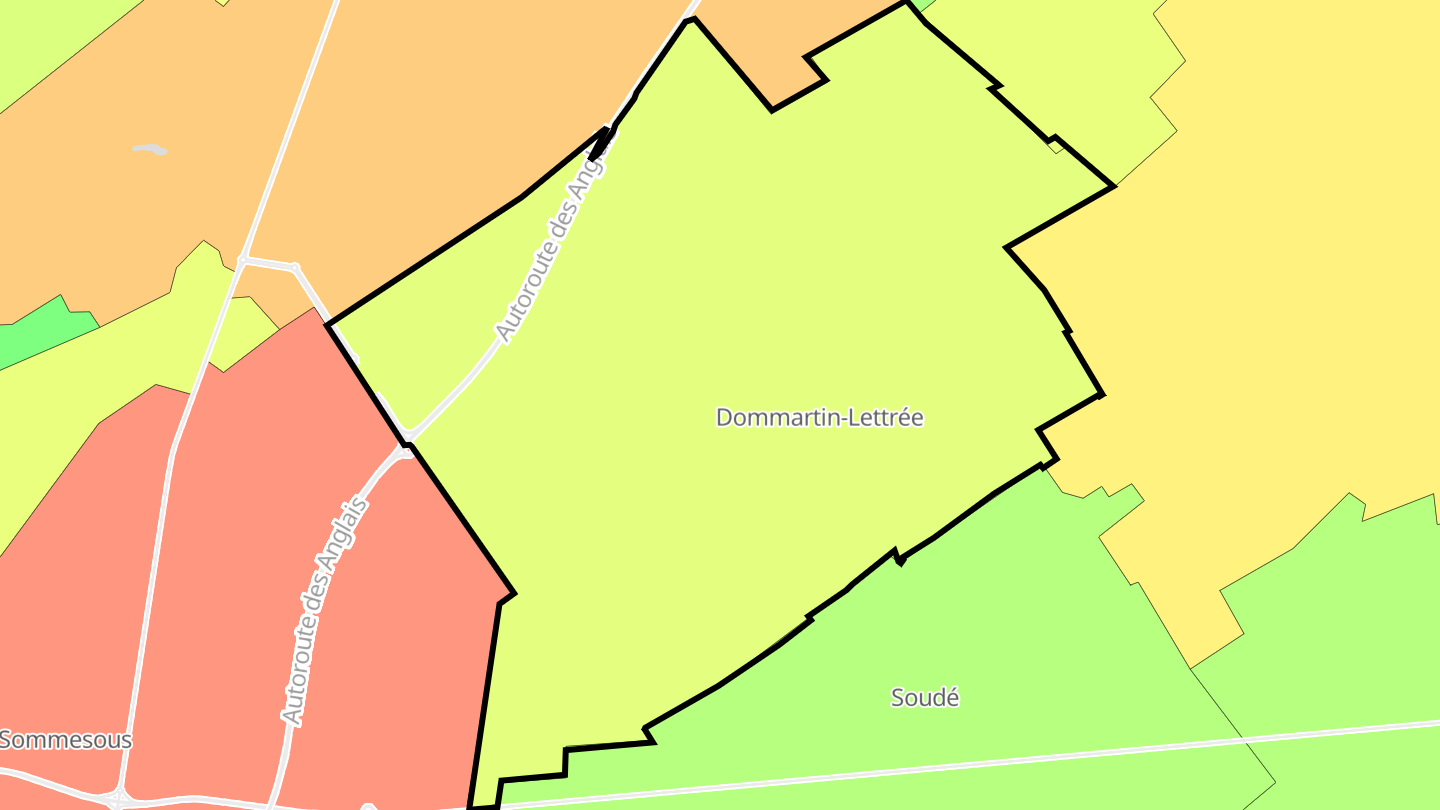 Carte des prix de l'immobilier Dommartin-Lettrée