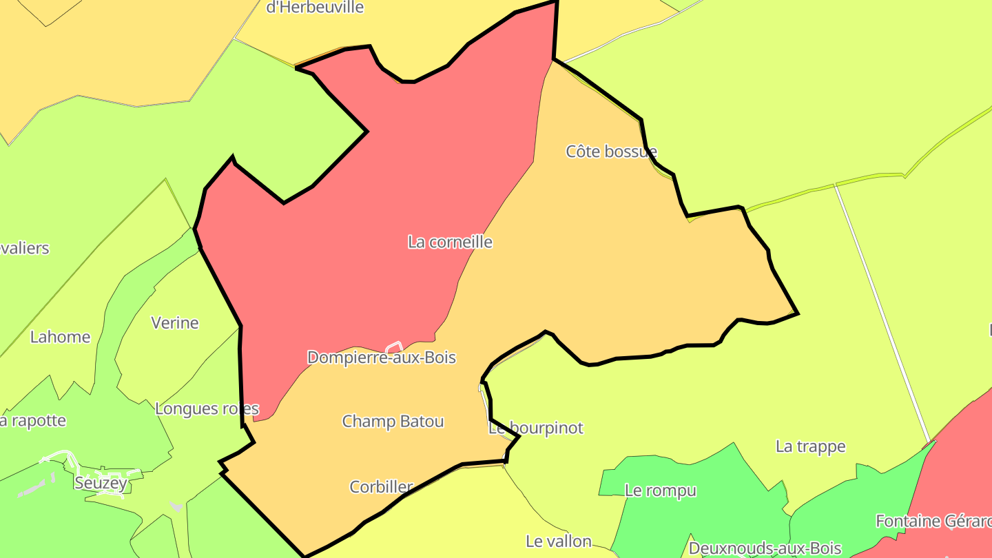 Carte des prix de l'immobilier Dompierre-aux-Bois