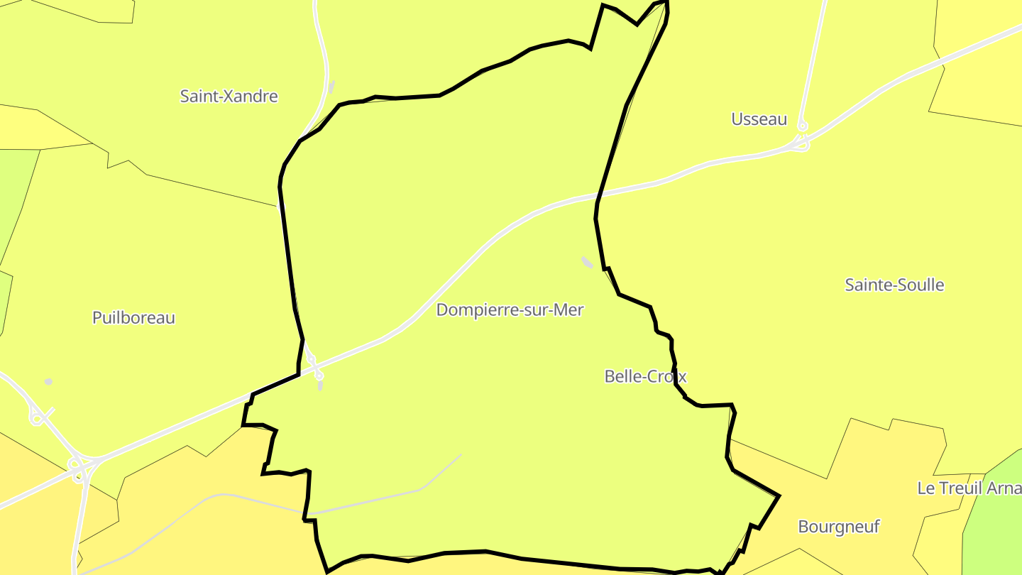 Carte des prix de l'immobilier Dompierre-sur-Mer