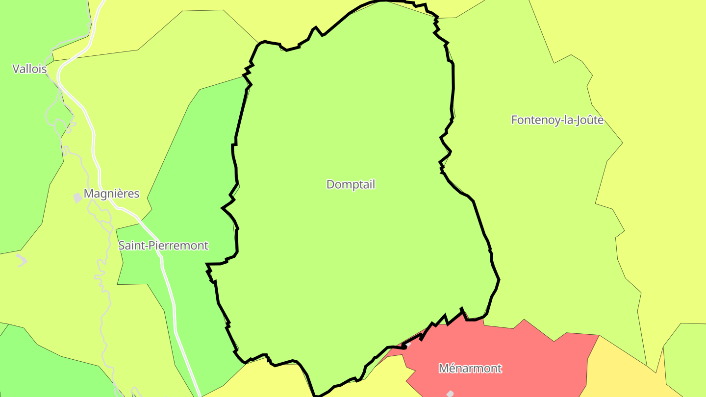 Carte des prix de l'immobilier Domptail