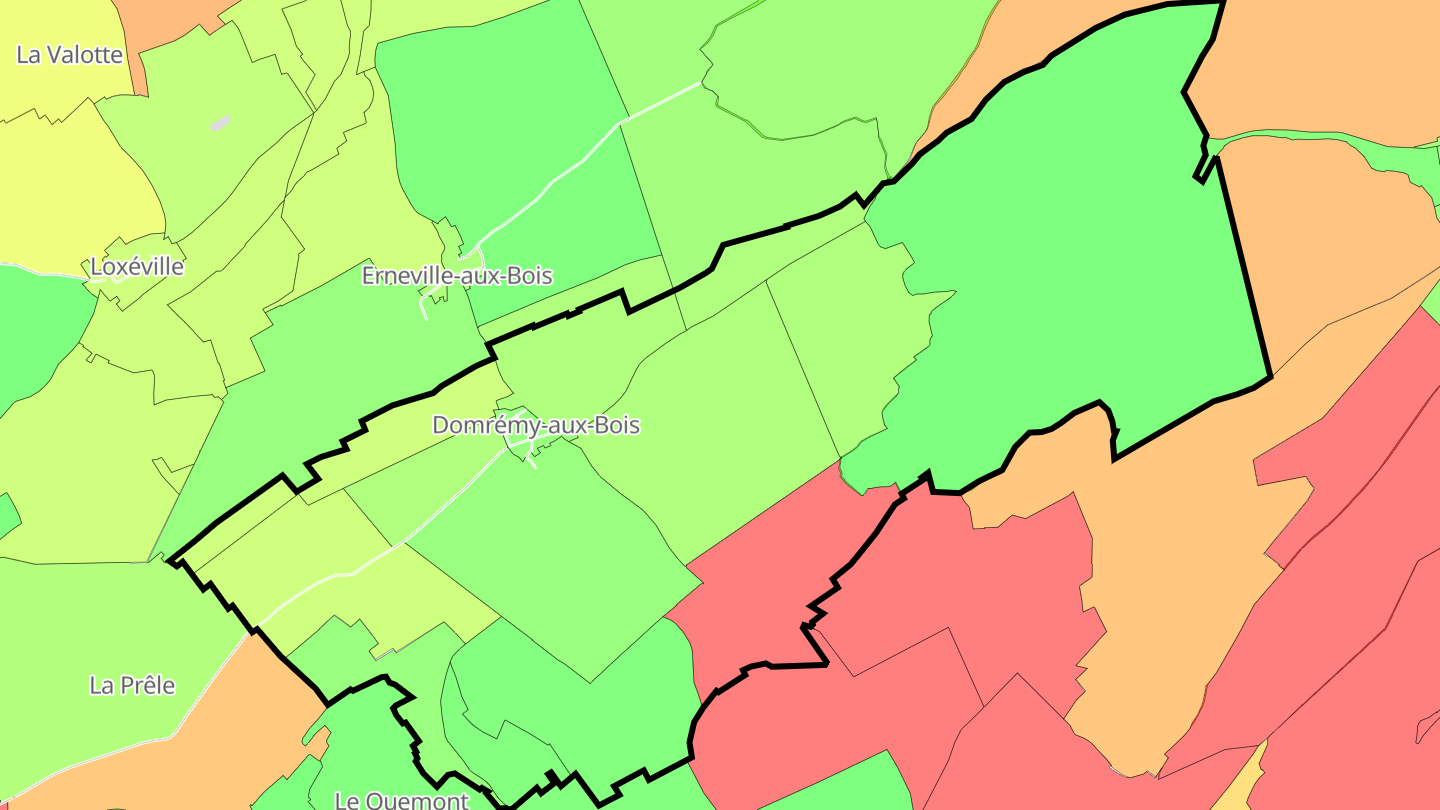 Carte des prix de l'immobilier Domremy-aux-Bois