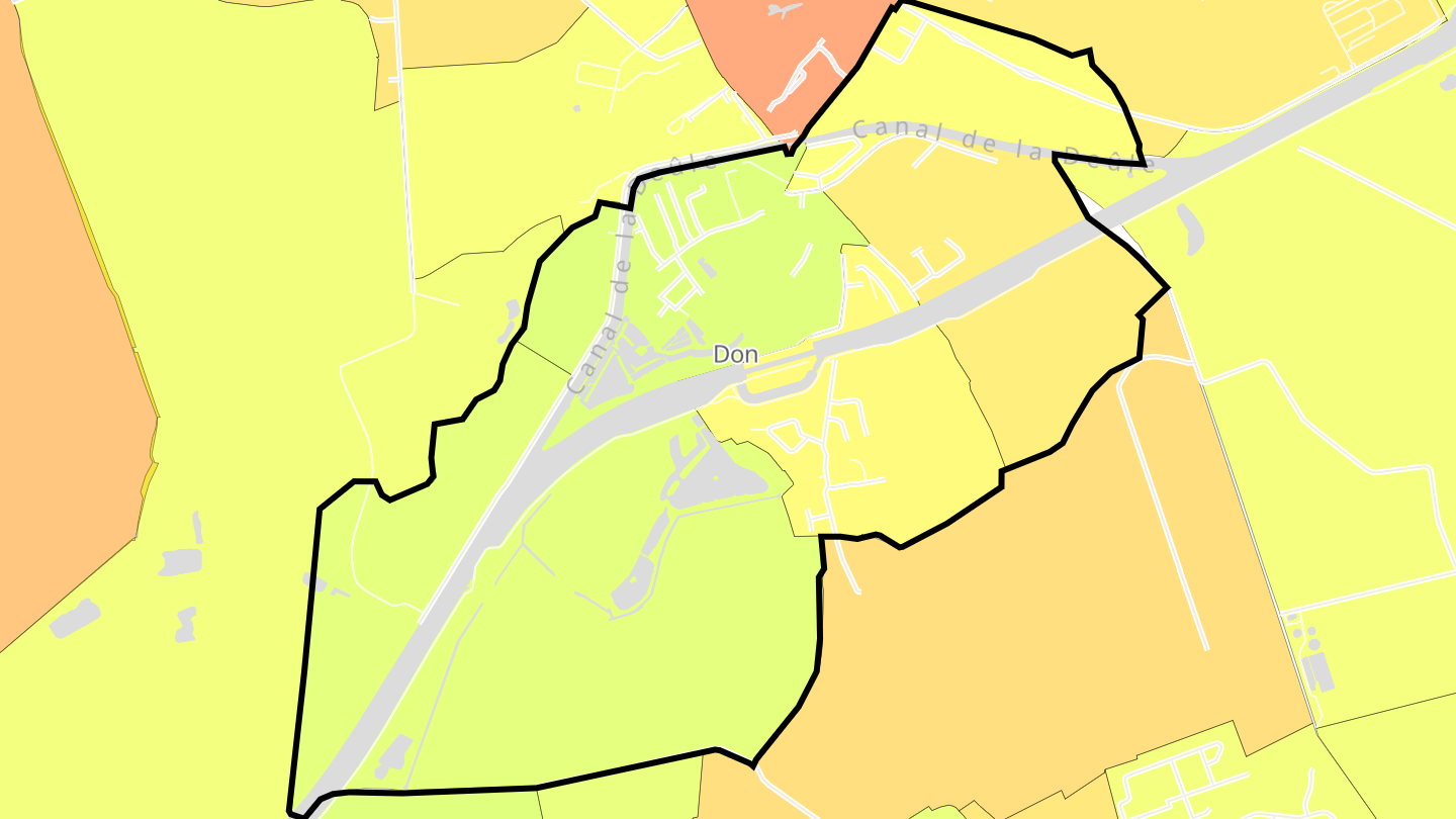 Carte des prix de l'immobilier Don