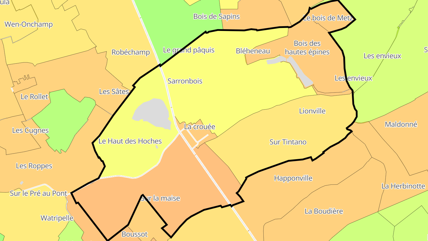 Carte des prix de l'immobilier Doncourt-aux-Templiers