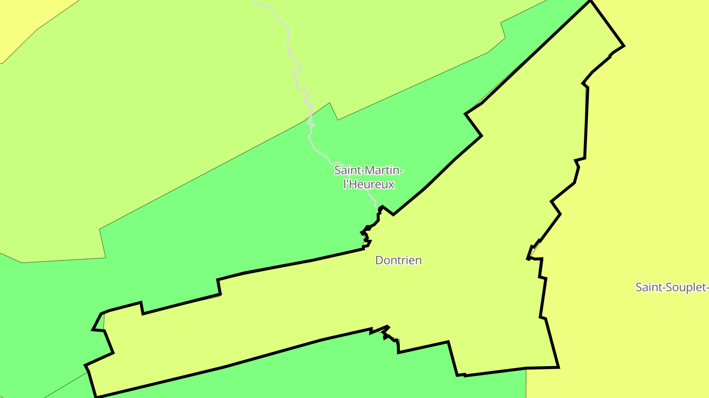 Carte des prix de l'immobilier Dontrien