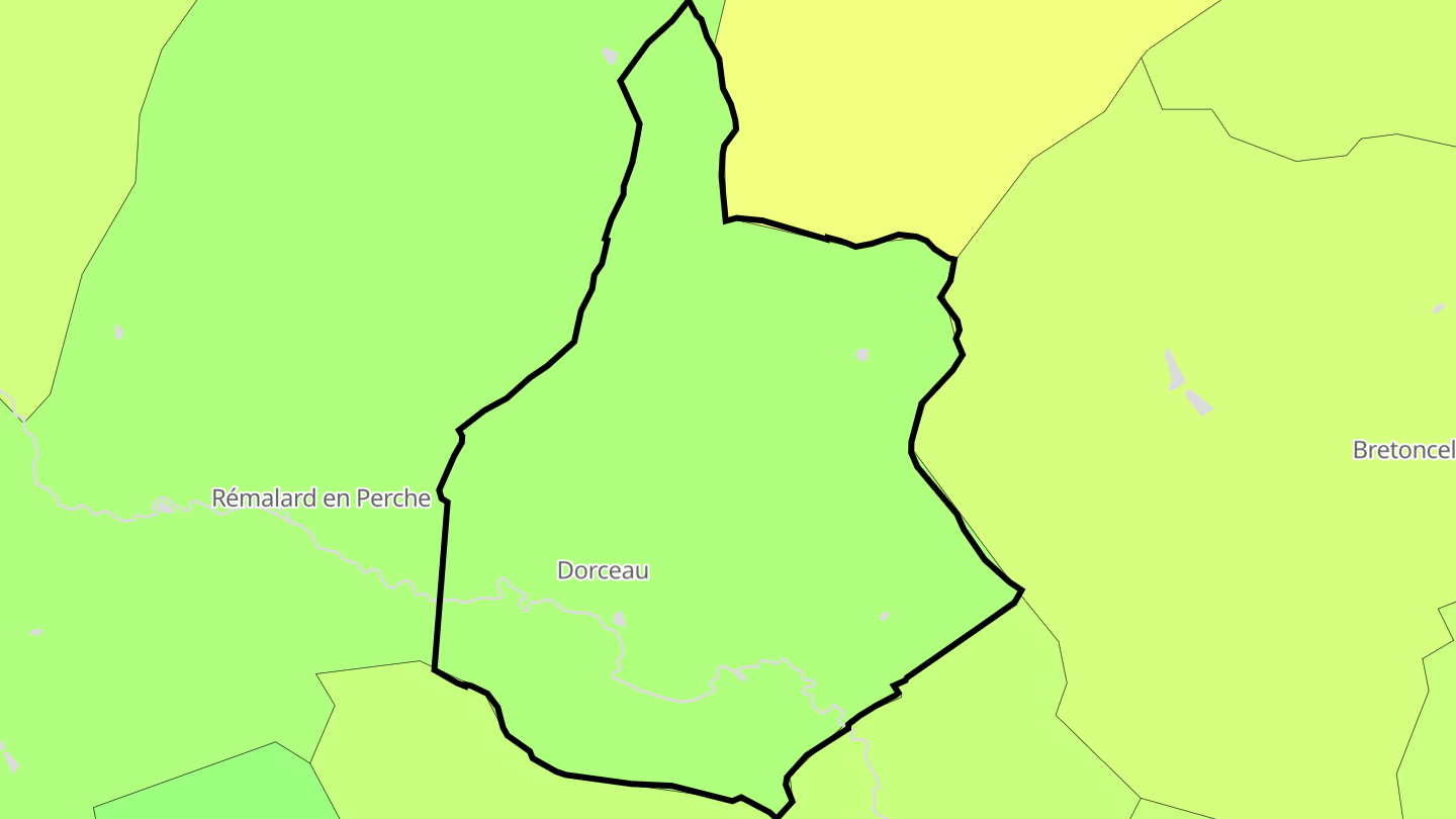 Carte des prix de l'immobilier Dorceau