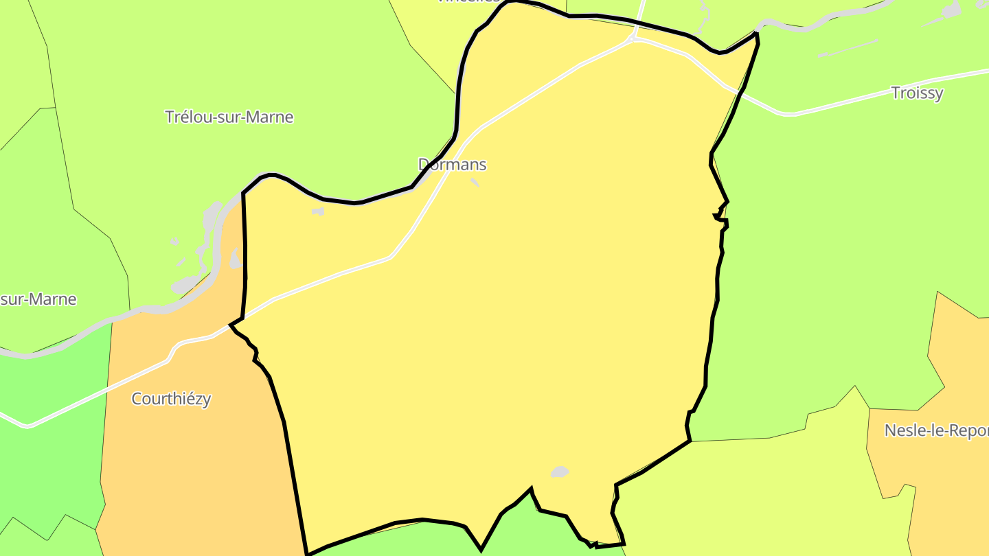 Carte des prix de l'immobilier Dormans