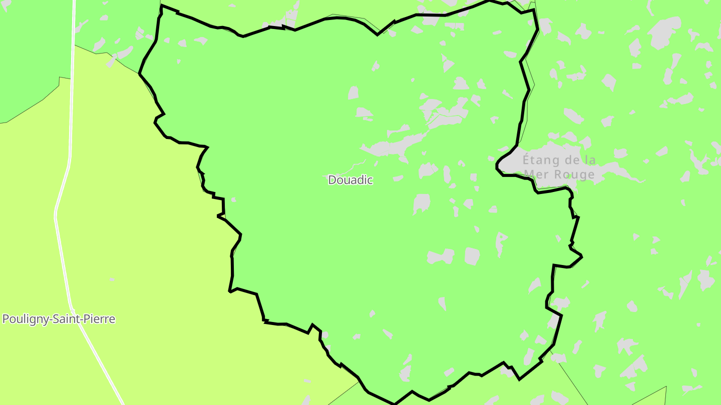 Carte des prix de l'immobilier Douadic