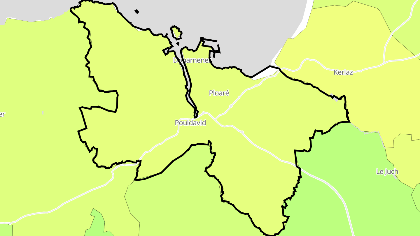 Carte des prix de l'immobilier Douarnenez