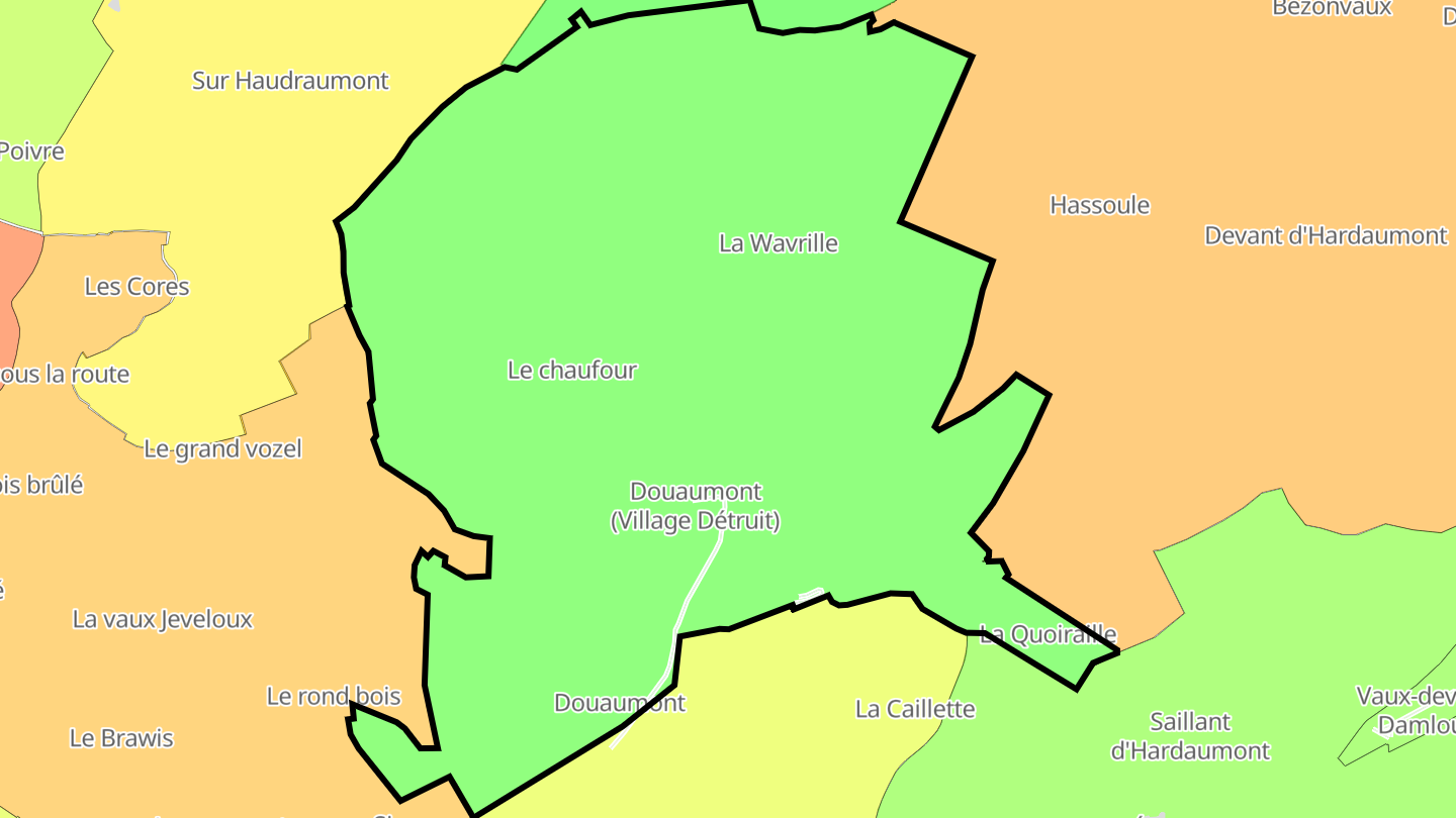 Carte des prix de l'immobilier Douaumont