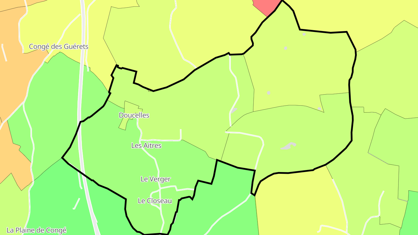 Carte des prix de l'immobilier Doucelles