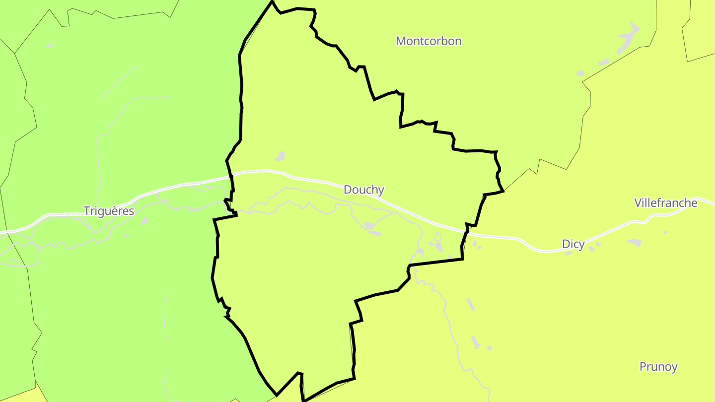 Carte des prix de l'immobilier Douchy