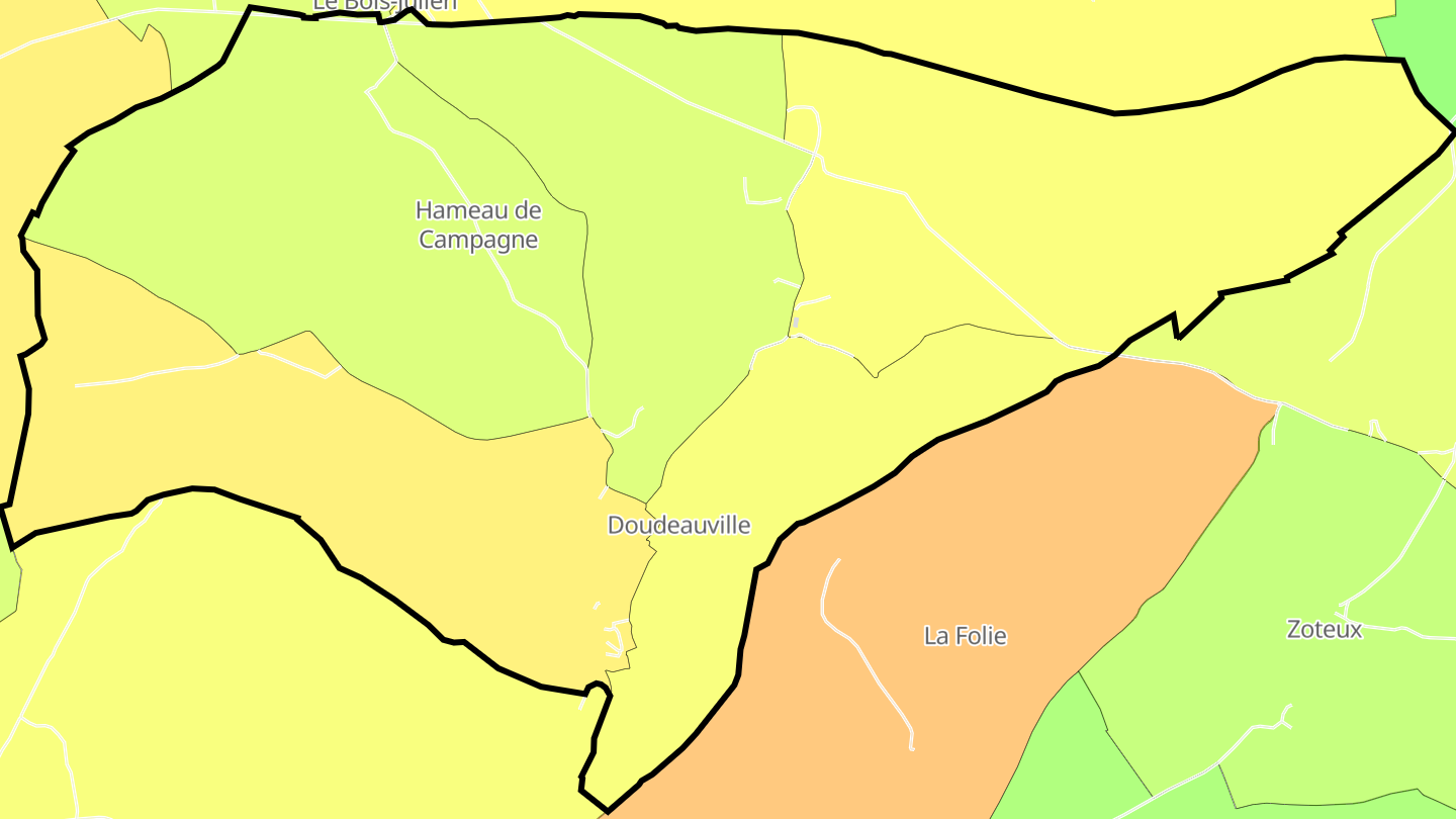Carte des prix de l'immobilier Doudeauville