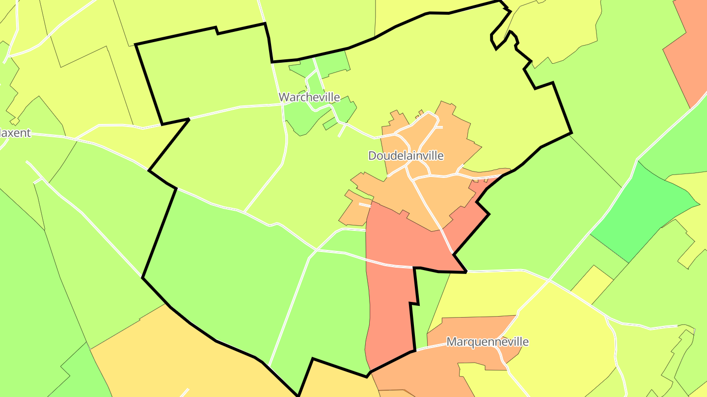 Carte des prix de l'immobilier Doudelainville