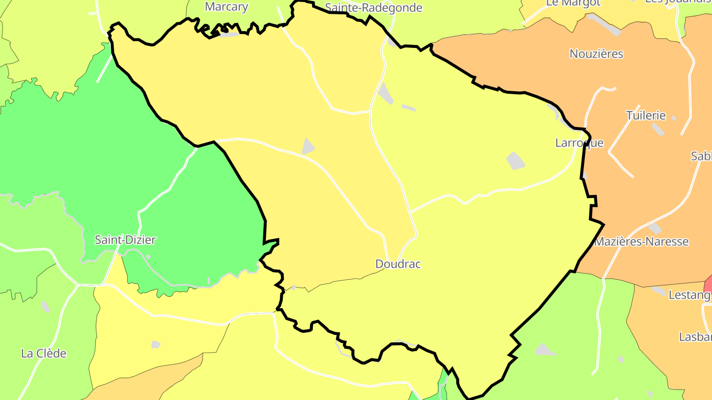 Carte des prix de l'immobilier Doudrac