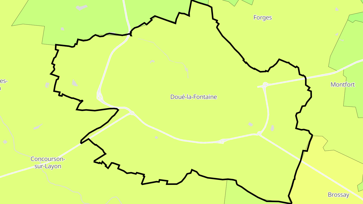 Carte des prix de l'immobilier Doué-la-Fontaine