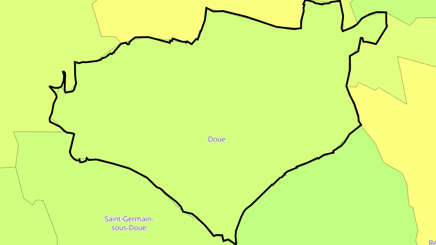 Carte des prix de l'immobilier Doue
