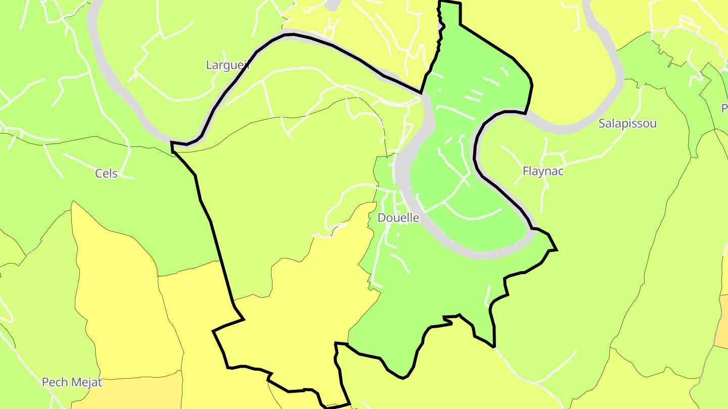 Carte des prix de l'immobilier Douelle