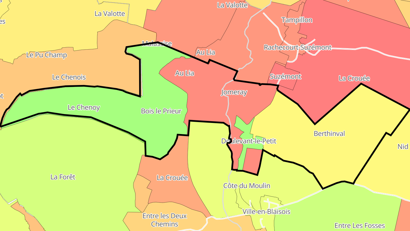 Carte des prix de l'immobilier Doulevant-le-Petit