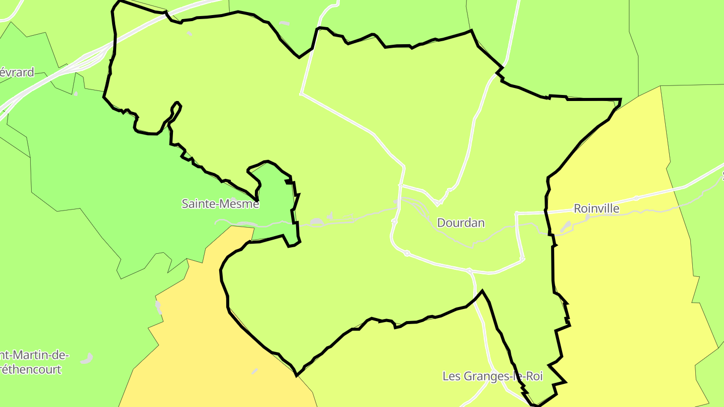 Carte des prix de l'immobilier Dourdan