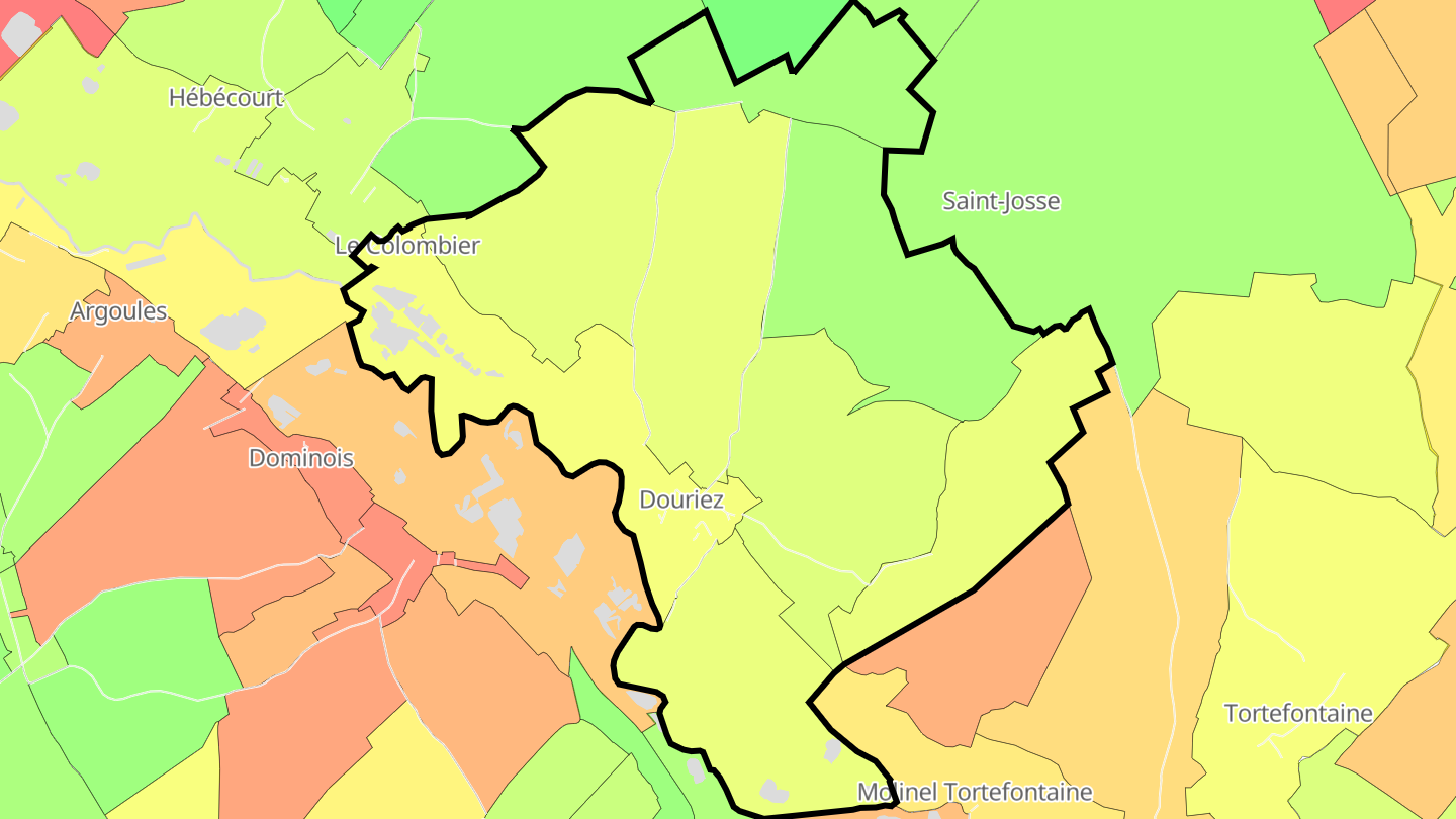Carte des prix de l'immobilier Douriez