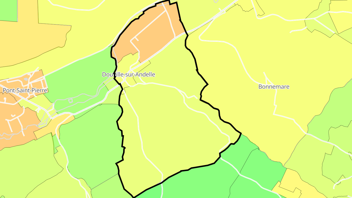 Carte des prix de l'immobilier Douville-sur-Andelle