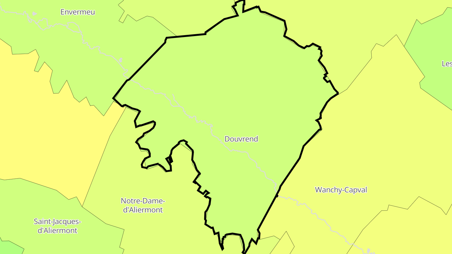 Carte des prix de l'immobilier Douvrend