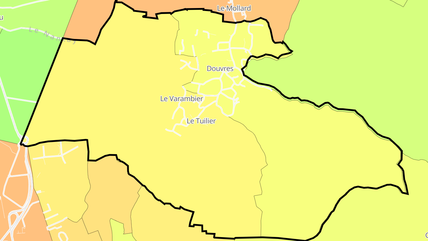 Carte des prix de l'immobilier Douvres