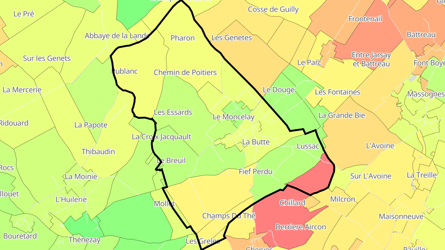 Carte des prix de l'immobilier Doux
