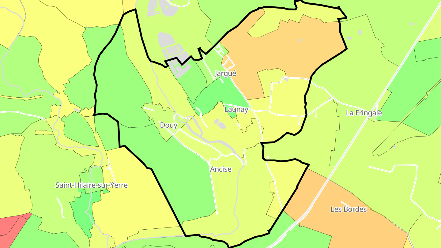 Carte des prix de l'immobilier Douy