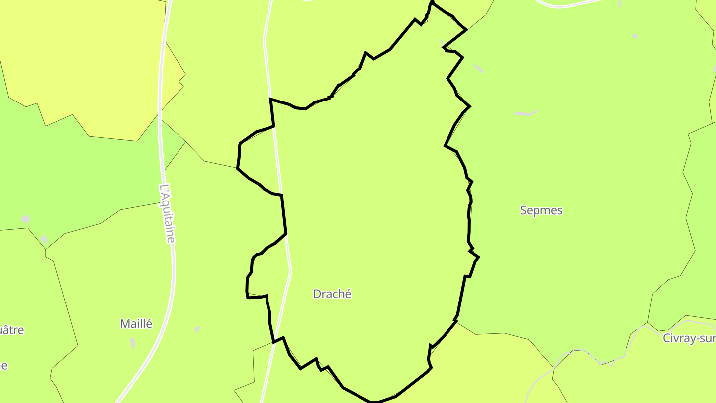 Carte des prix de l'immobilier Draché