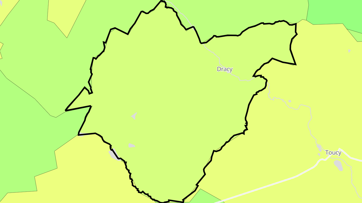 Carte des prix de l'immobilier Dracy