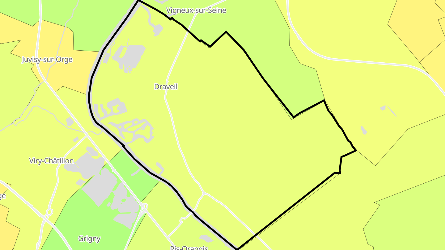 Carte des prix de l'immobilier Draveil