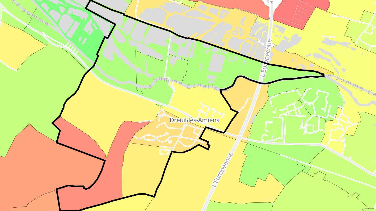 Carte des prix de l'immobilier Dreuil-lès-Amiens