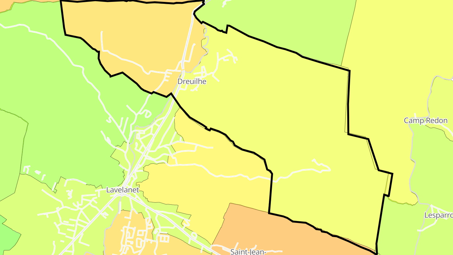 Carte des prix de l'immobilier Dreuilhe