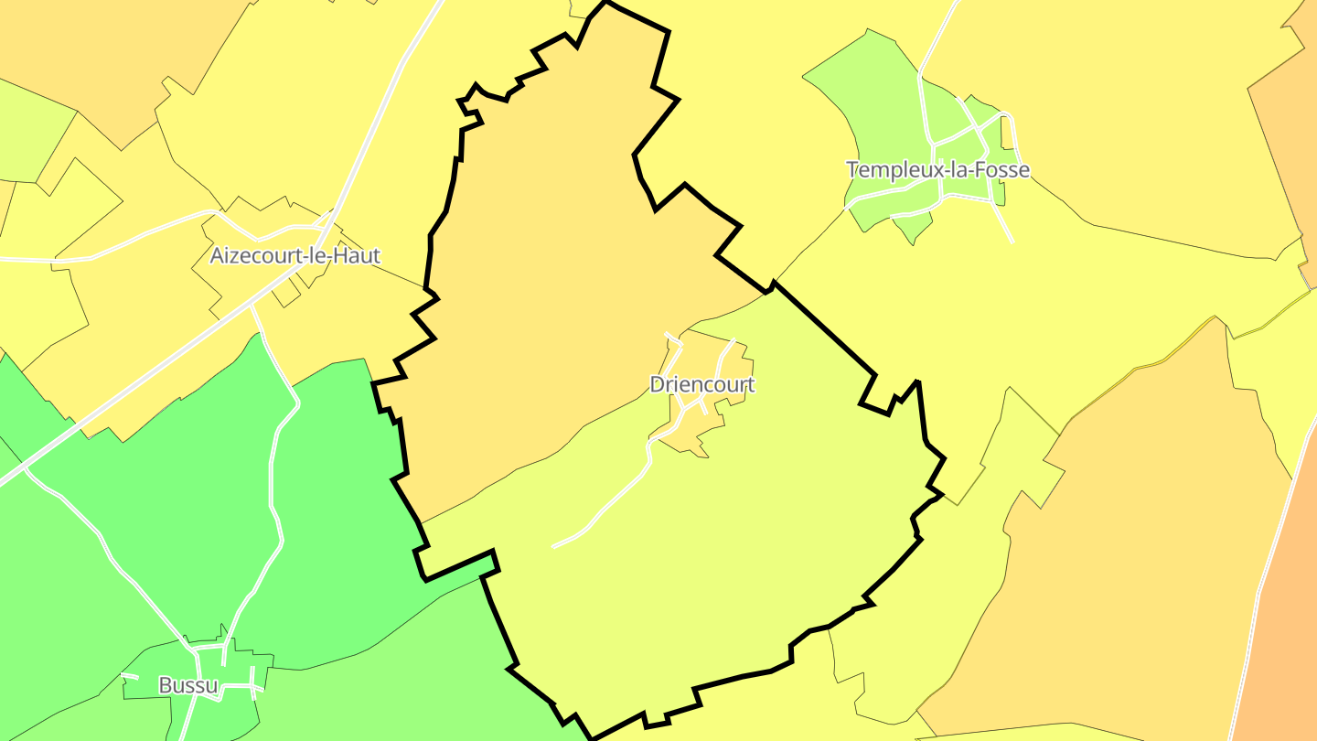 Carte des prix de l'immobilier Driencourt