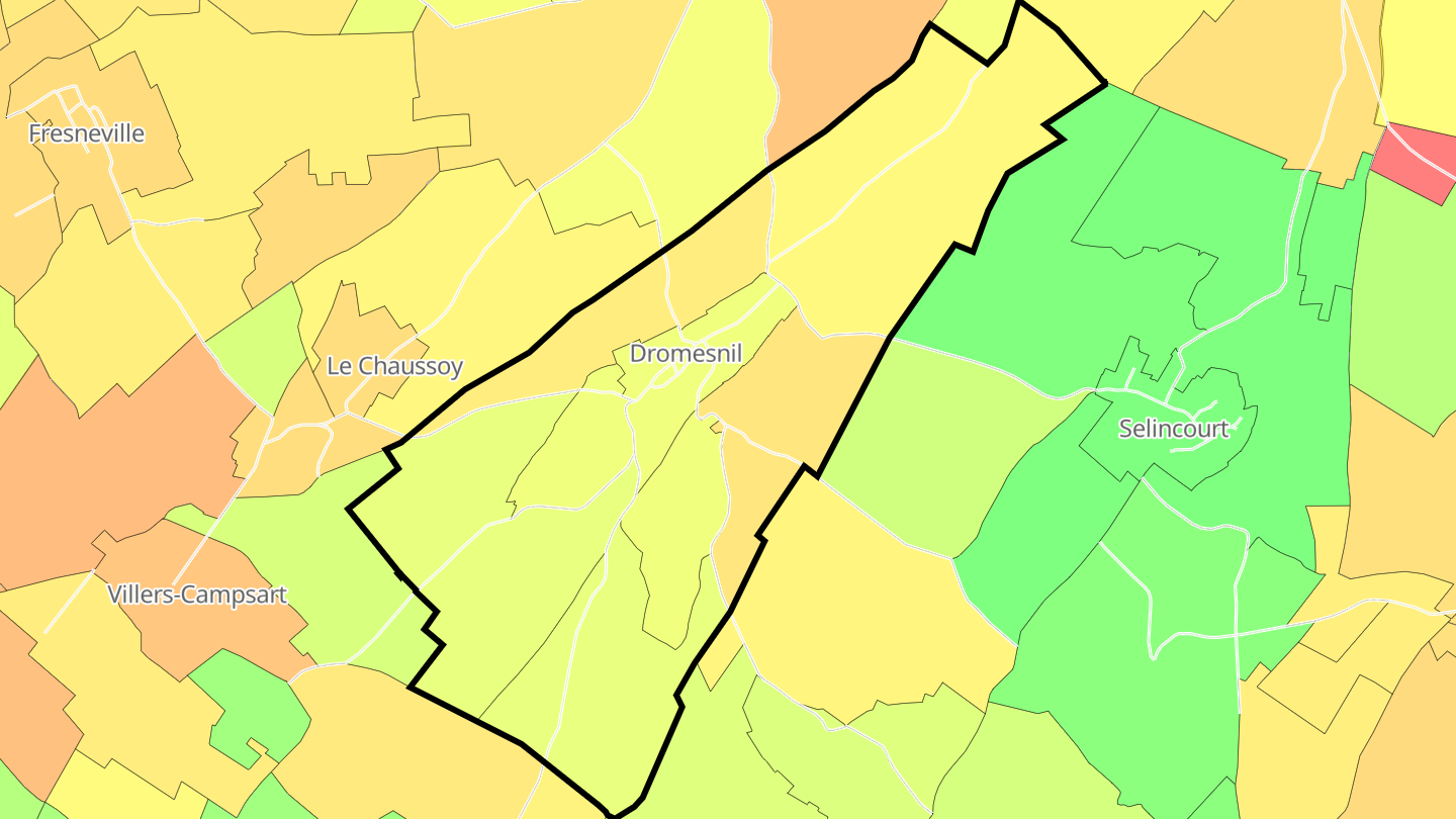 Carte des prix de l'immobilier Dromesnil