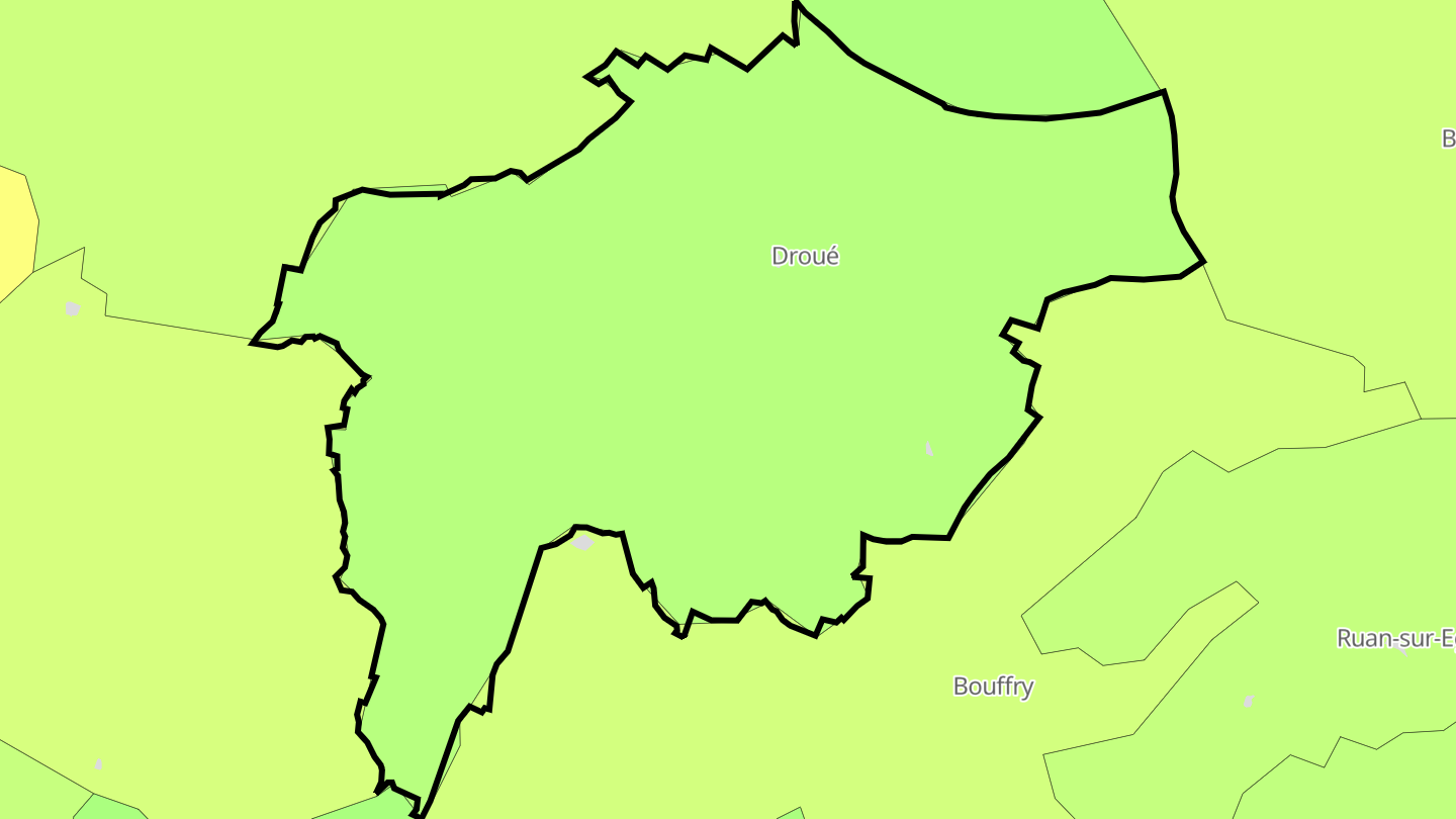 Carte des prix de l'immobilier Droué