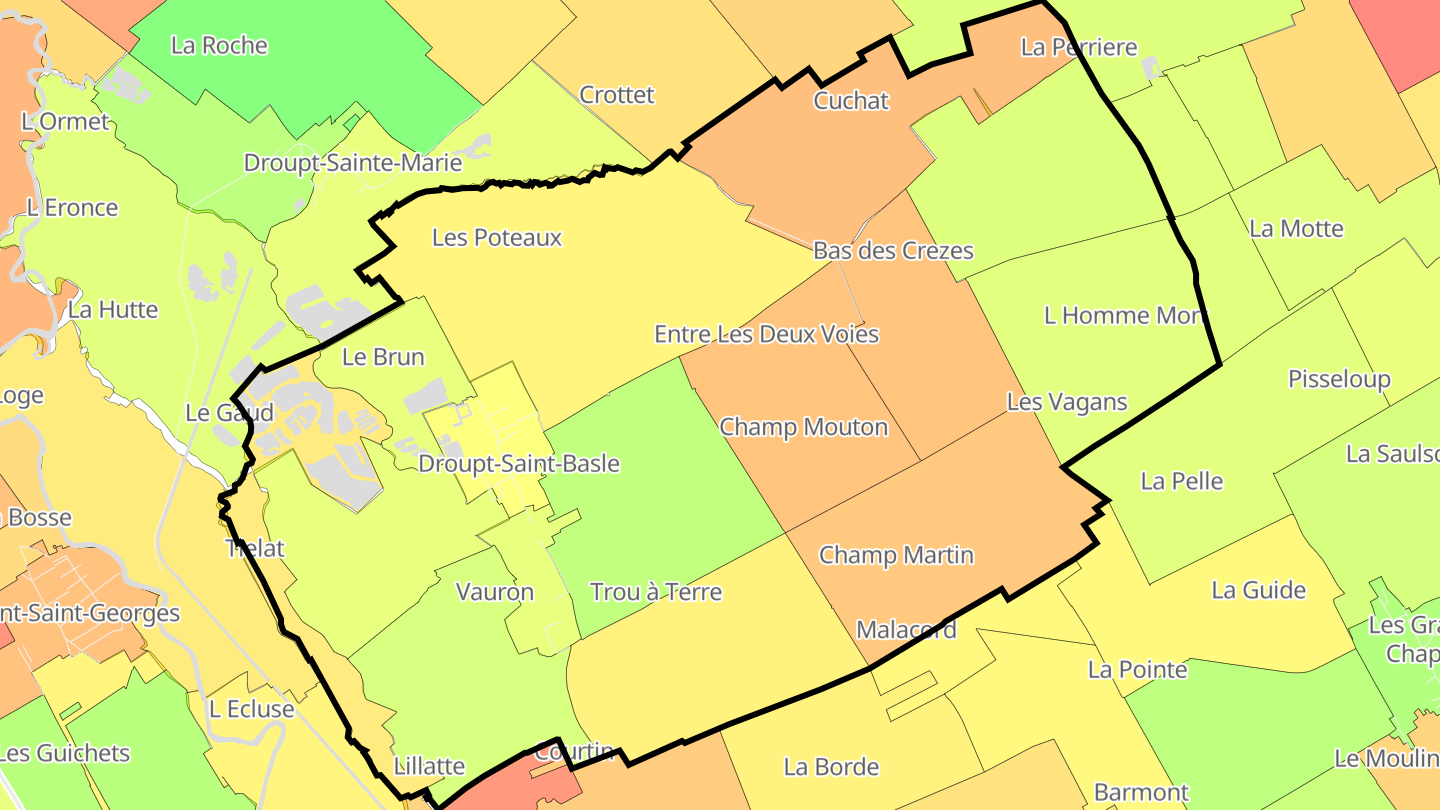 Carte des prix de l'immobilier Droupt-Saint-Basle
