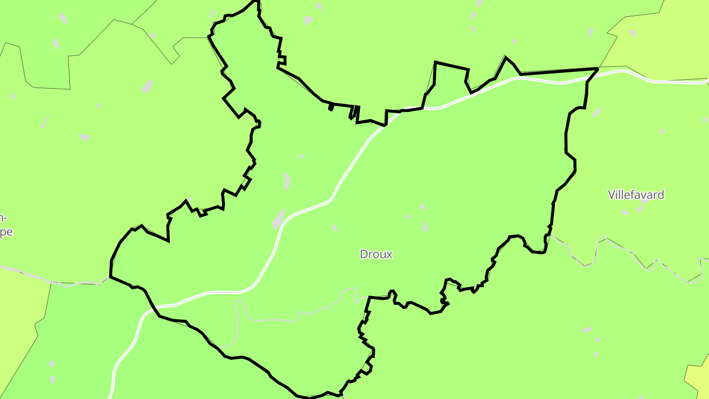 Carte des prix de l'immobilier Droux