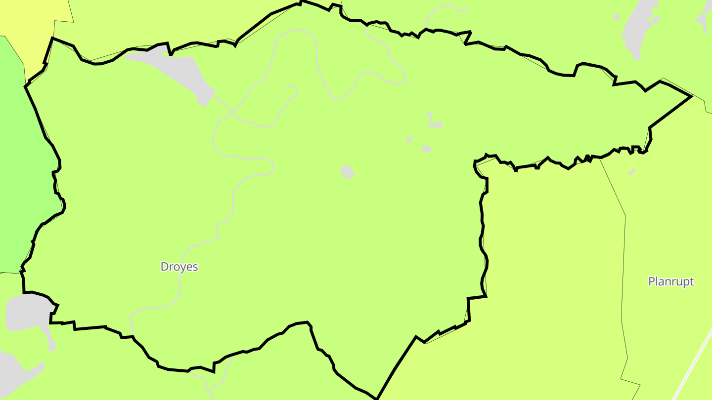 Carte des prix de l'immobilier Droyes