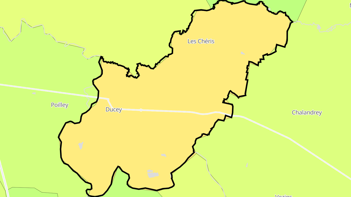 Carte des prix de l'immobilier Ducey-les-Chéris