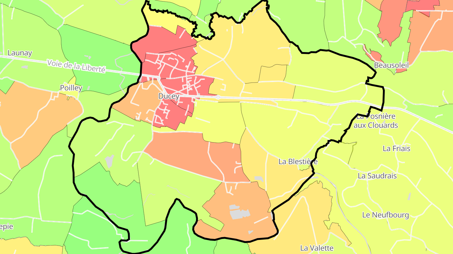 Carte des prix de l'immobilier Ducey