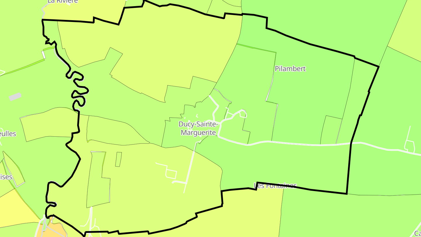 Carte des prix de l'immobilier Ducy-Sainte-Marguerite