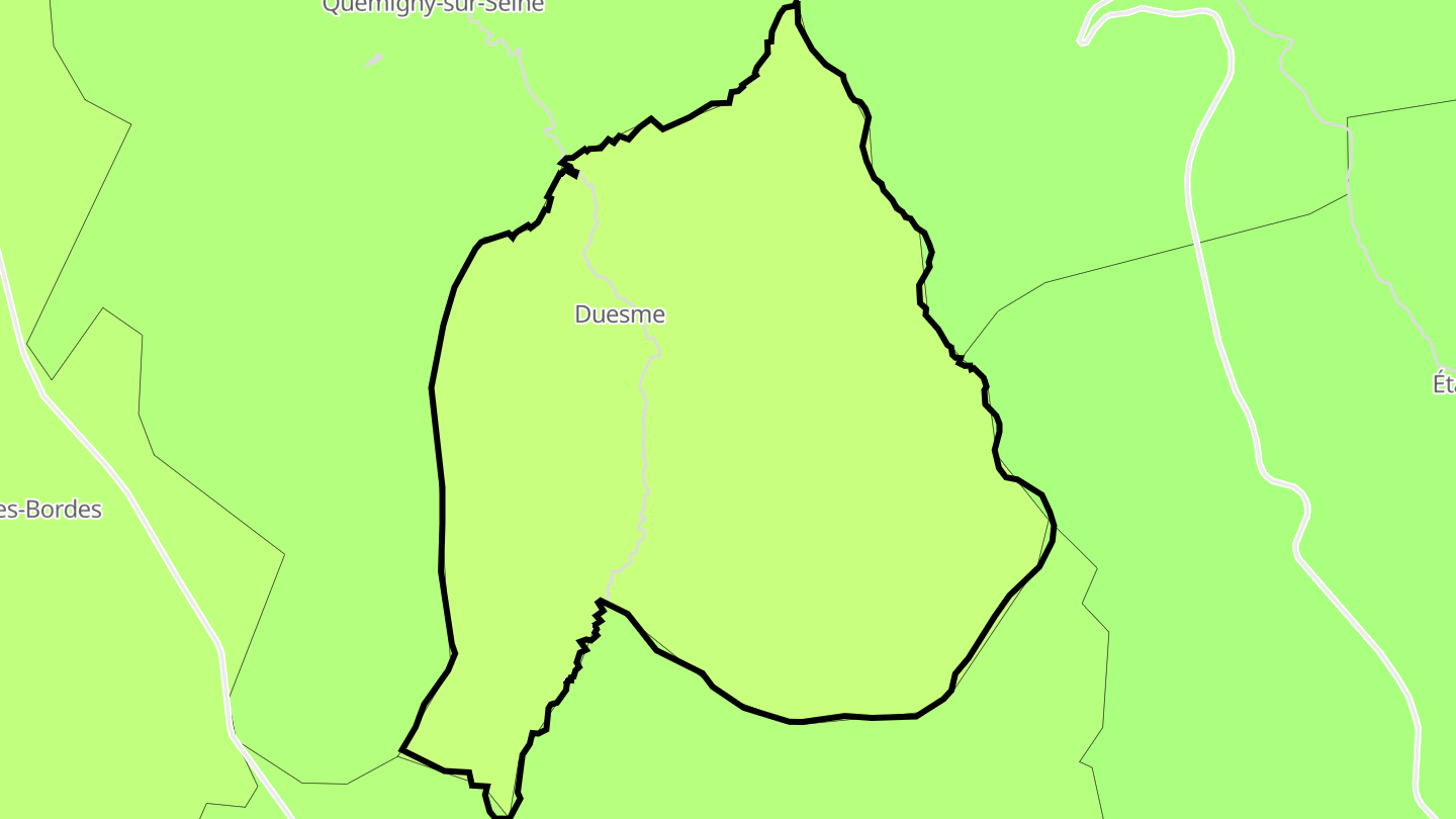 Carte des prix de l'immobilier Duesme