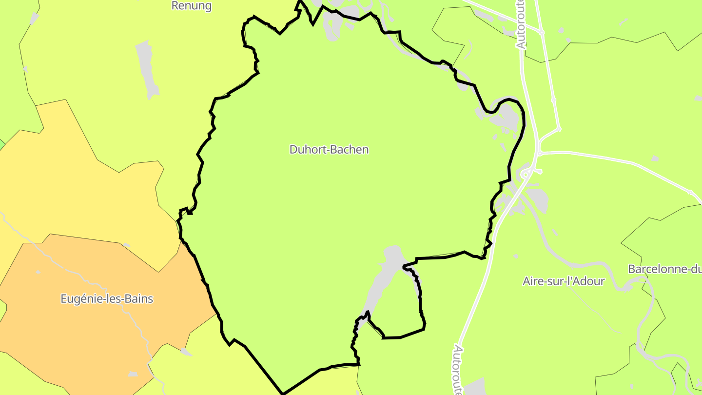Carte des prix de l'immobilier Duhort-Bachen