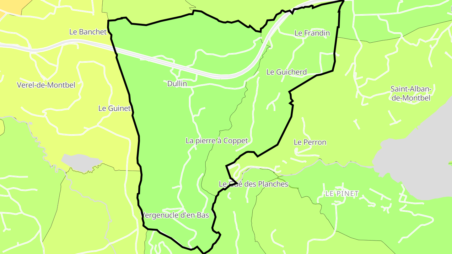 Carte des prix de l'immobilier Dullin