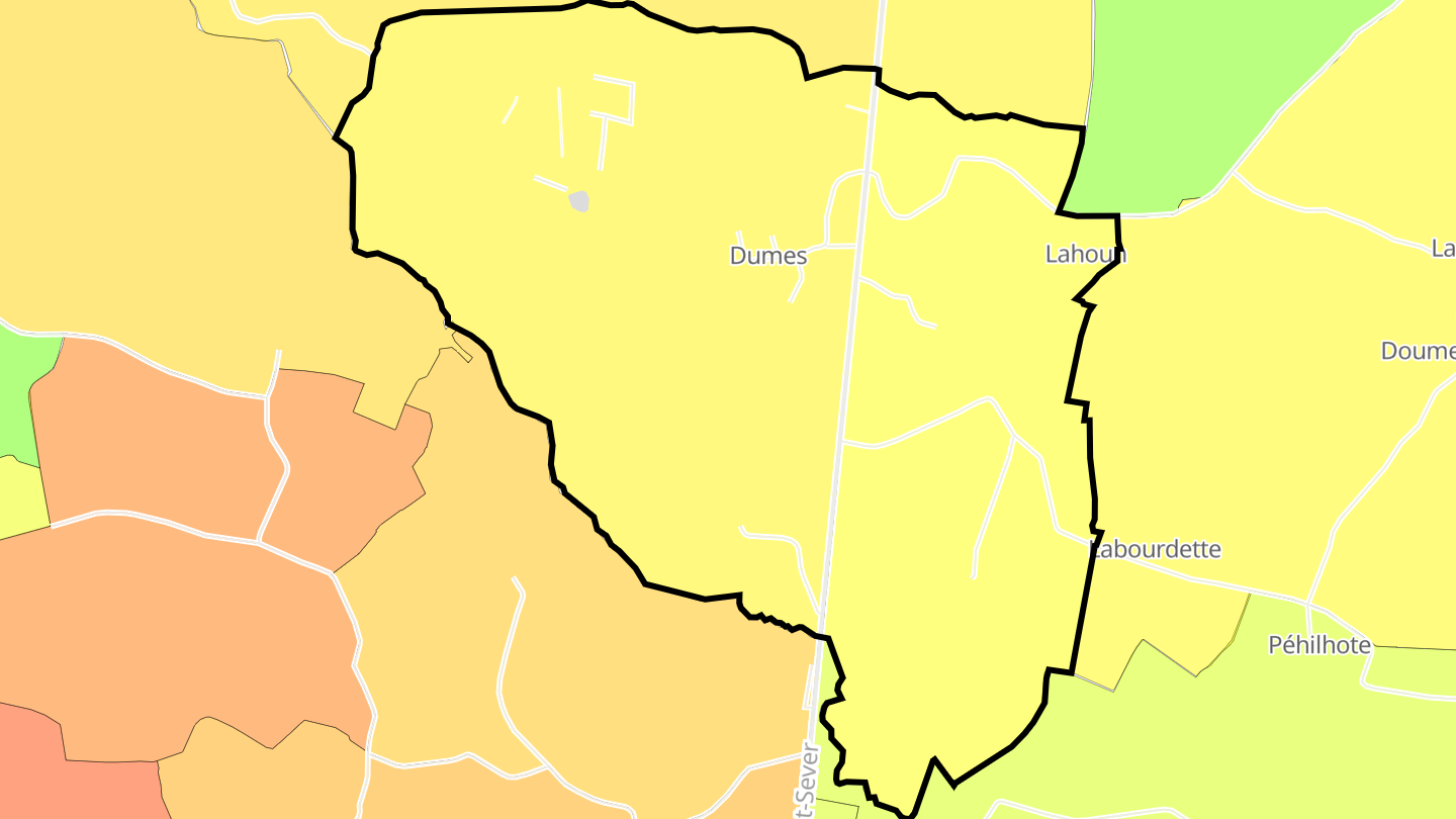 Carte des prix de l'immobilier Dumes