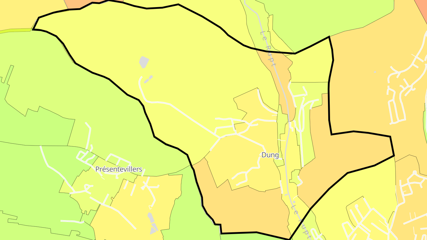 Carte des prix de l'immobilier Dung