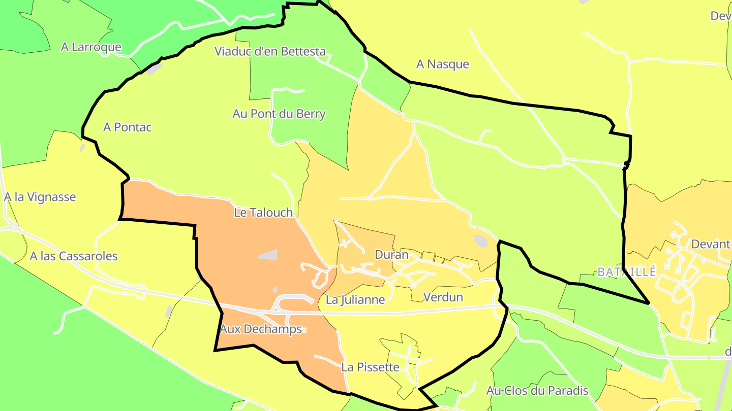 Carte des prix de l'immobilier Duran