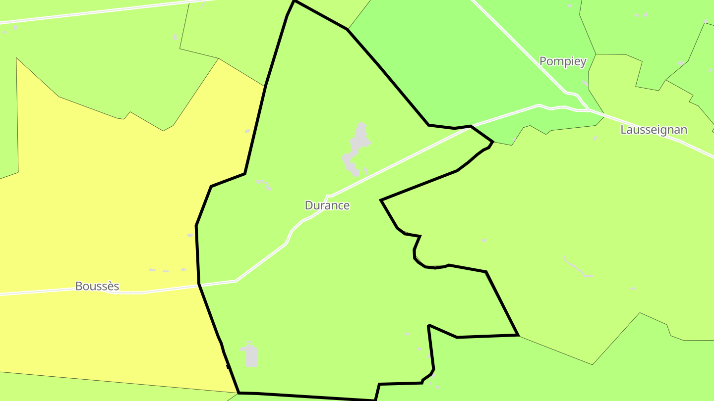 Carte des prix de l'immobilier Durance